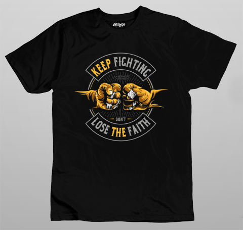 T-shirt Autentyk Typo "Keep Fighting" T-shirt Autentyk Typo "Keep Fighting"
