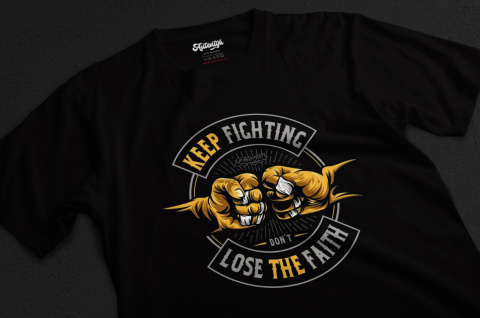 T-shirt Autentyk Typo "Keep Fighting" T-shirt Autentyk Typo "Keep Fighting"