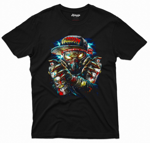 T-shirt Autentyk Premium "Graffiti Skull" czarny T-shirt Autentyk Premium "Graffiti Skull" czarny