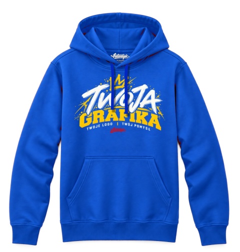 Bluza z twoim nadrukiem chabrowa