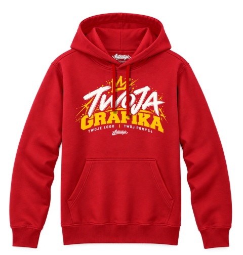 Bluza z twoim nadrukiem czerwona