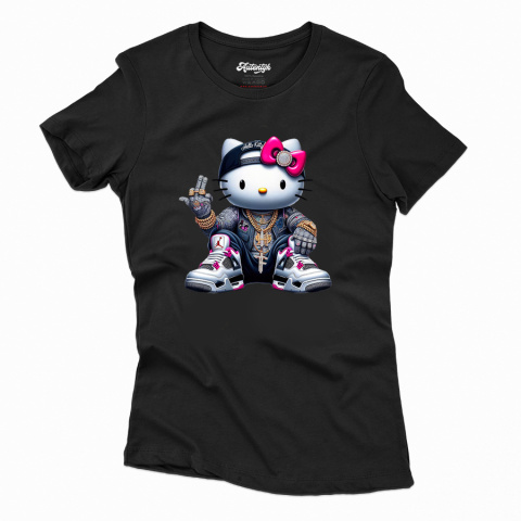 T-shirt damski Autentyk "Hello Gangsta" T-shirt damski Autentyk "Hello Gangsta"