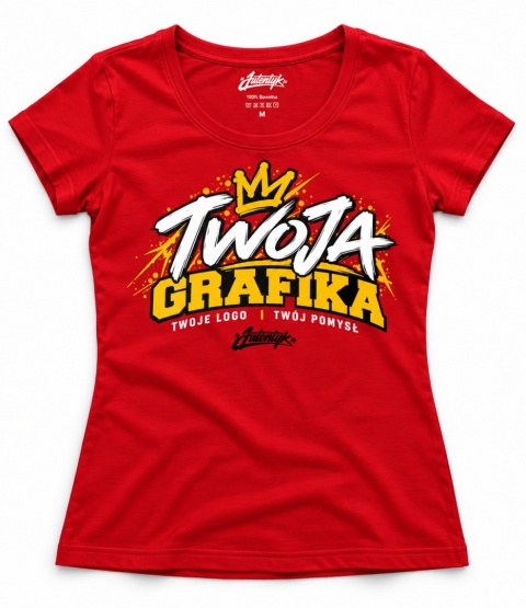 T-shirt damski Autentyk "Twój nadruk"